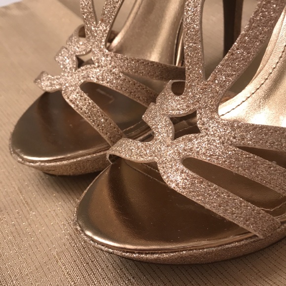 Gold Glitter Heels - Picture 4 of 10